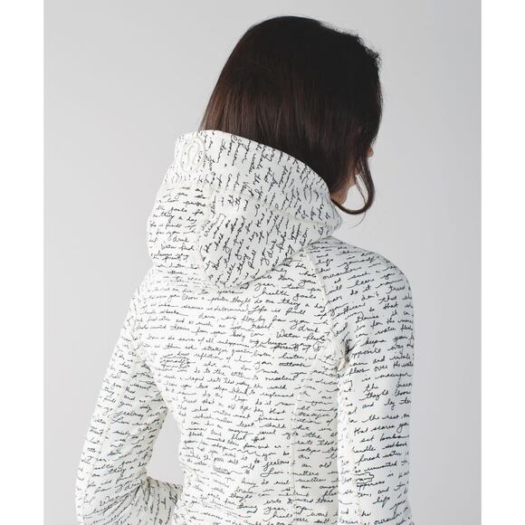 Lululemon Rare Scuba Hoodie II Sz 8 Manifesto Script Ghost RARE Jacket Size 8 - Picture 4 of 16